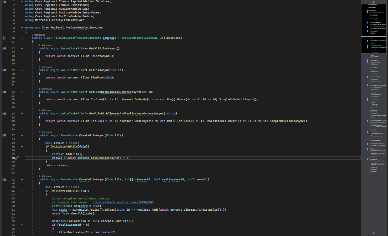 Implémentation Services